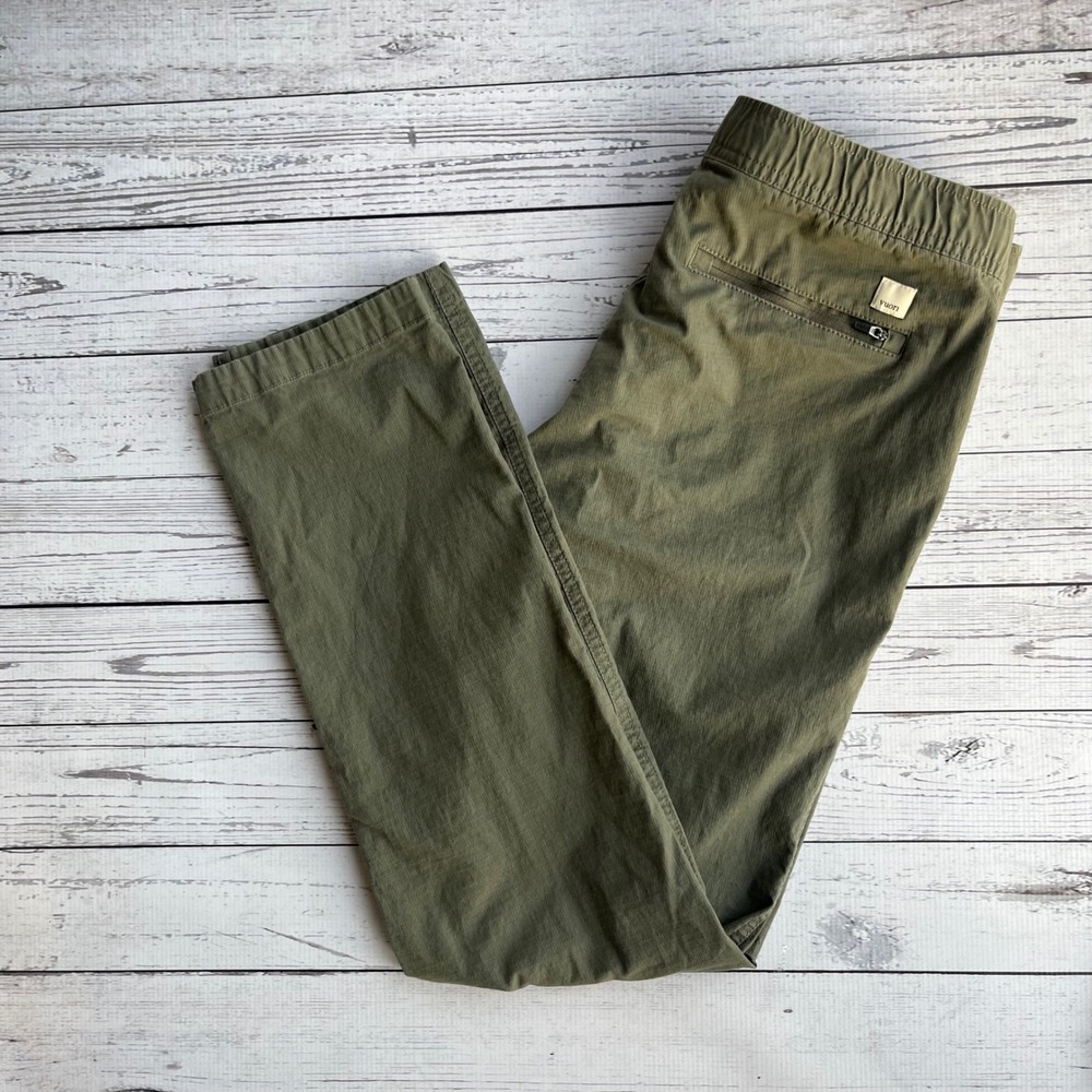 Vuori Ripstop Pant Army Khaki Green Organic Cotton Womens Medium Hiking Outdoor - Picture 8 of 15